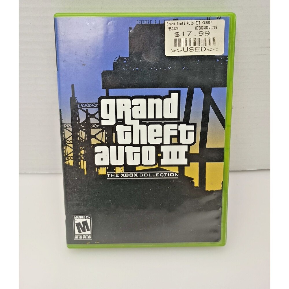 Grand Theft Auto III 3 (Original Xbox) CIB COMPLETE w/ MAP & TESTED